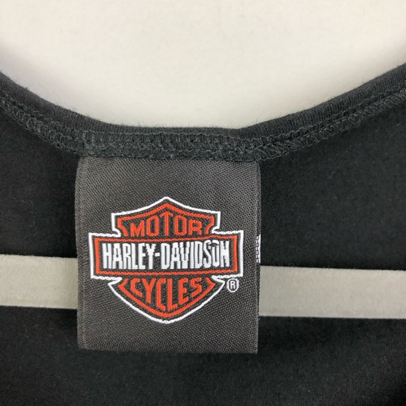 Black studded Harley Davidson top - Picture 5 of 7